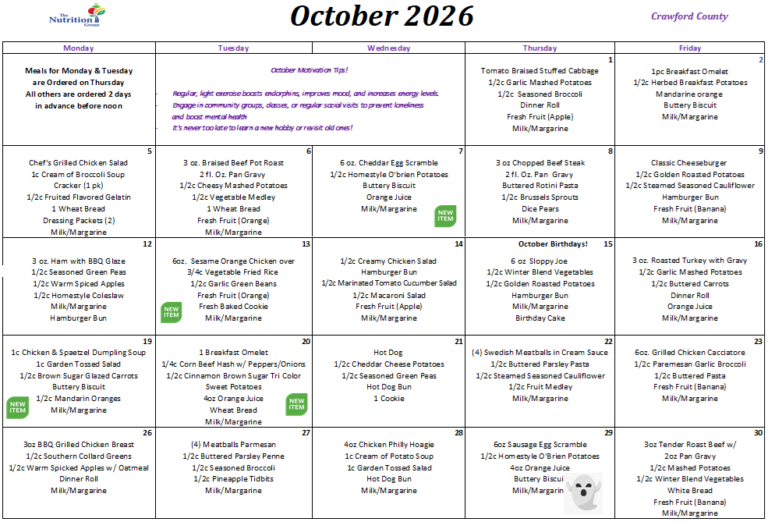 October 20226 Menu